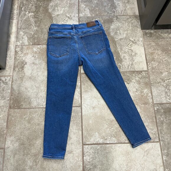 Madewell 9" Mid-Rise Skinny Crop Jeans Button Front Tencel Denim Edition Size 30 - Picture 5 of 13